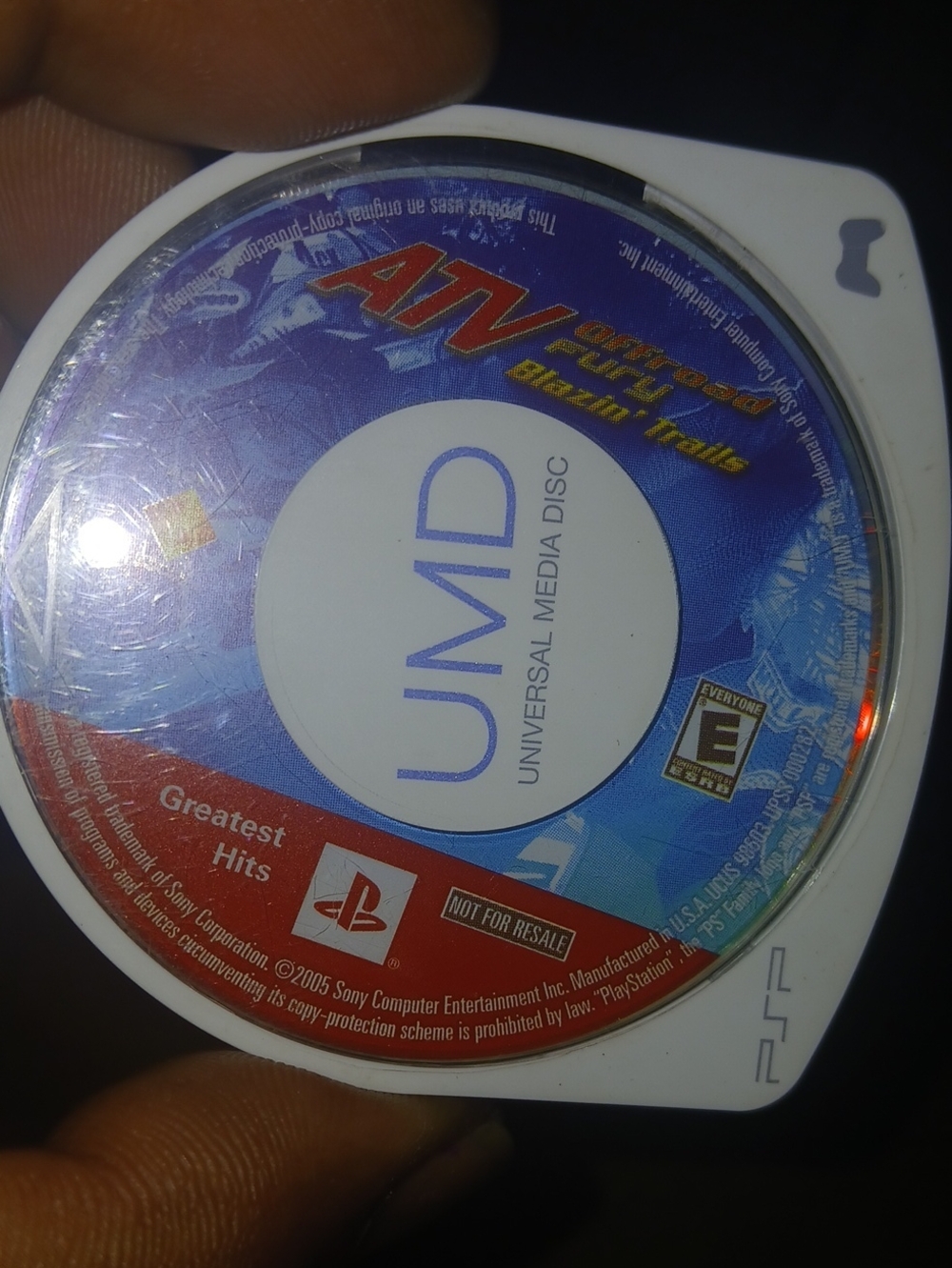 Sony PSP UMD Disc - Blue, White, Red Artwork